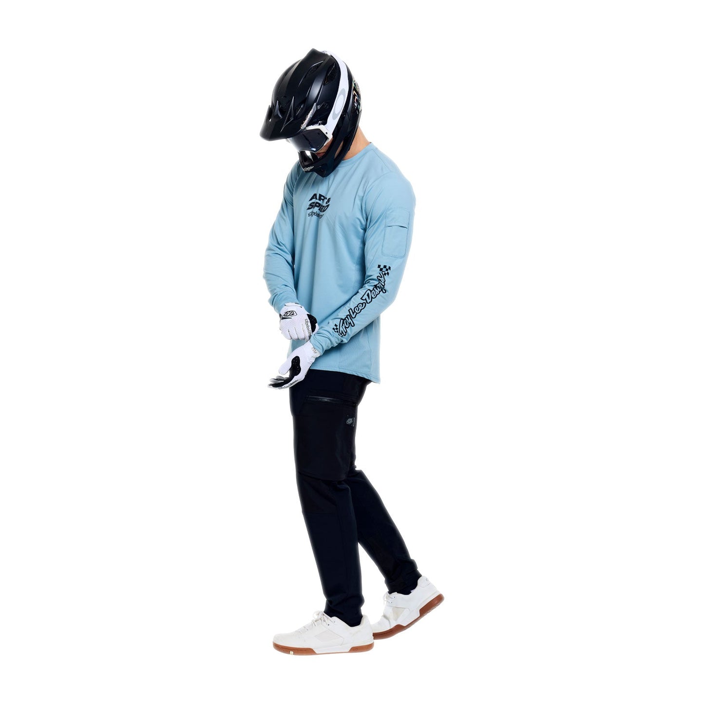 TROY LEE DESIGNS RUCKUS RIDE WAVES Dres s dlouhým rukávem modrý