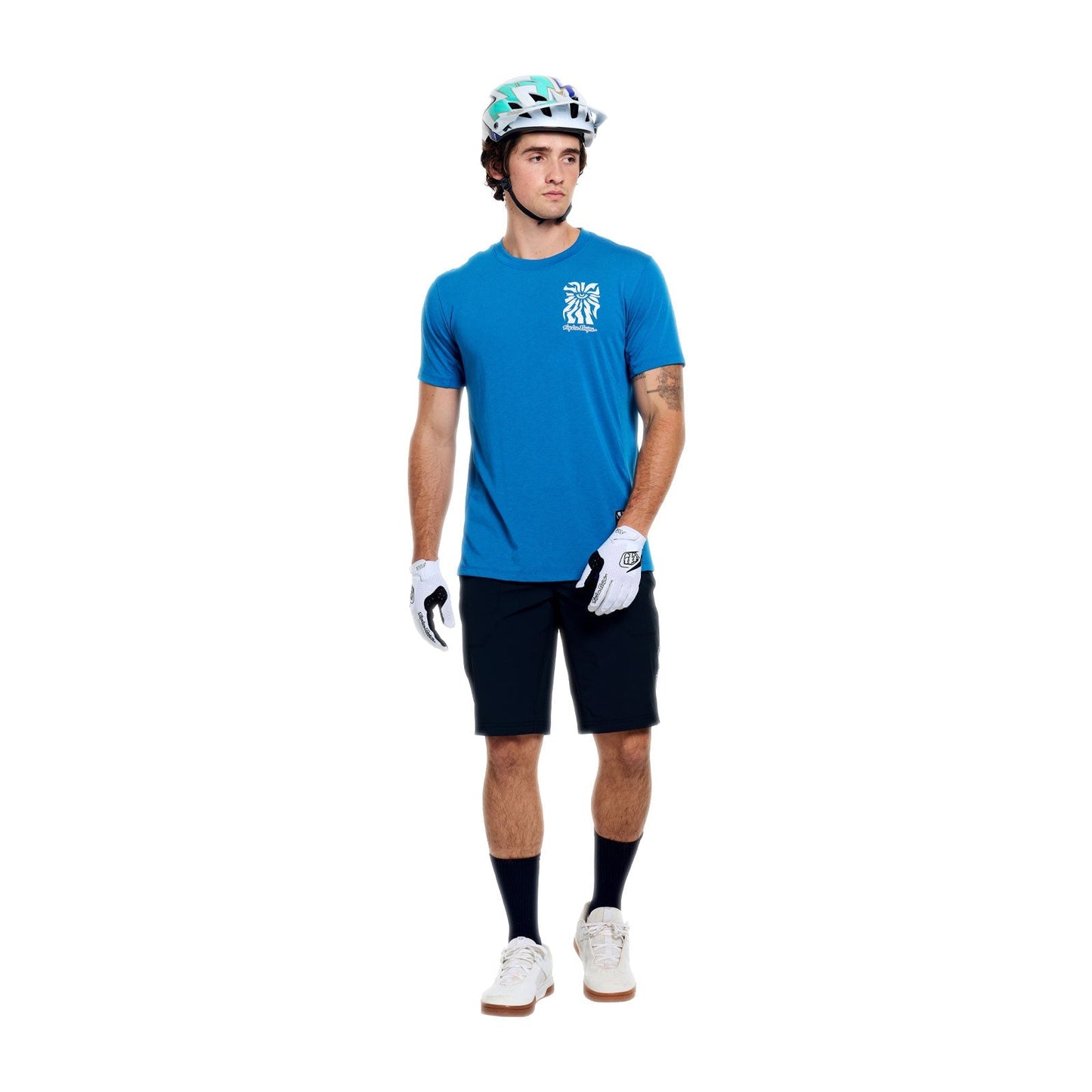 TROY LEE DESIGNS SKYLINE RIDE ONE EYE AERO Dres s krátkým rukávem modrý