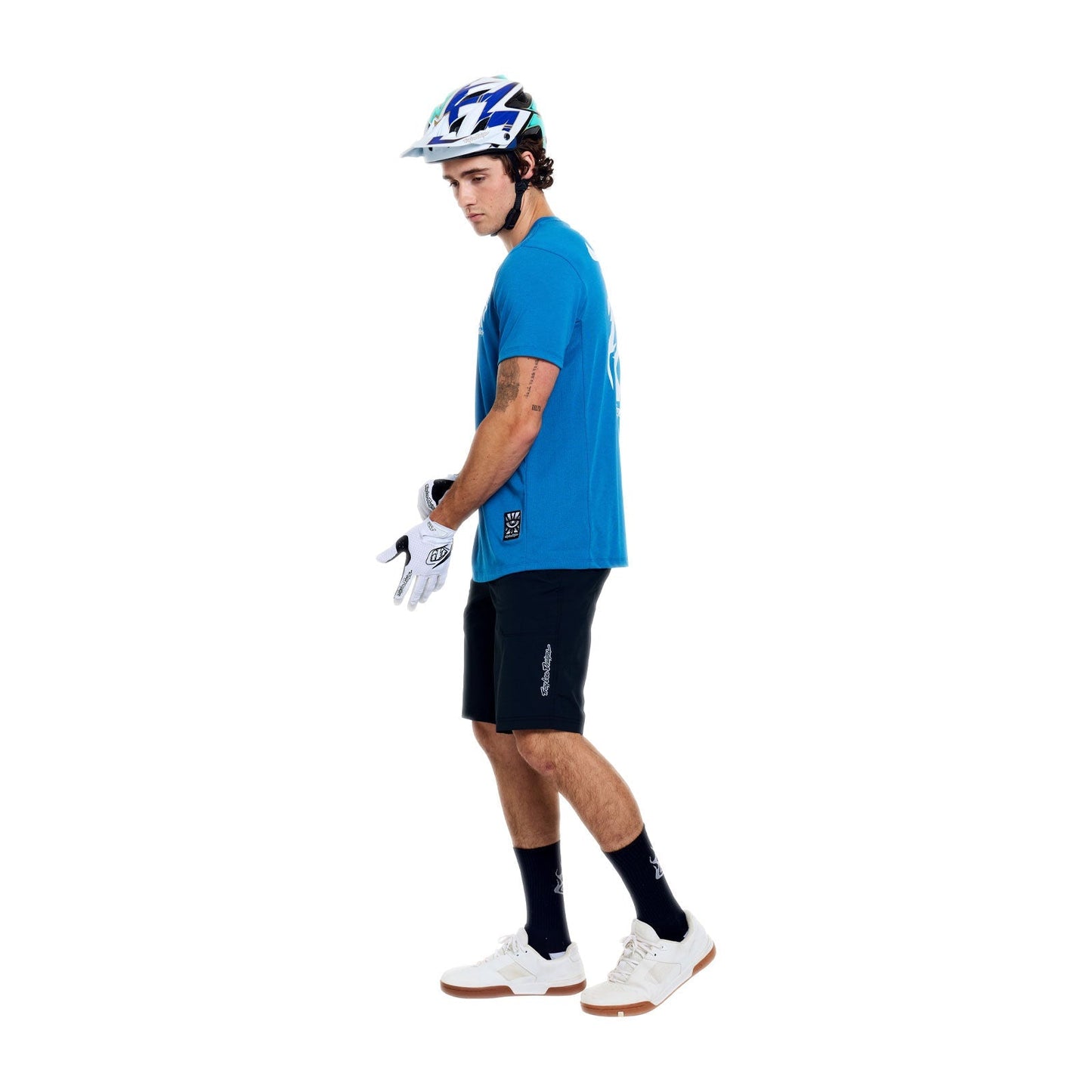 TROY LEE DESIGNS SKYLINE RIDE ONE EYE AERO Dres s krátkým rukávem modrý