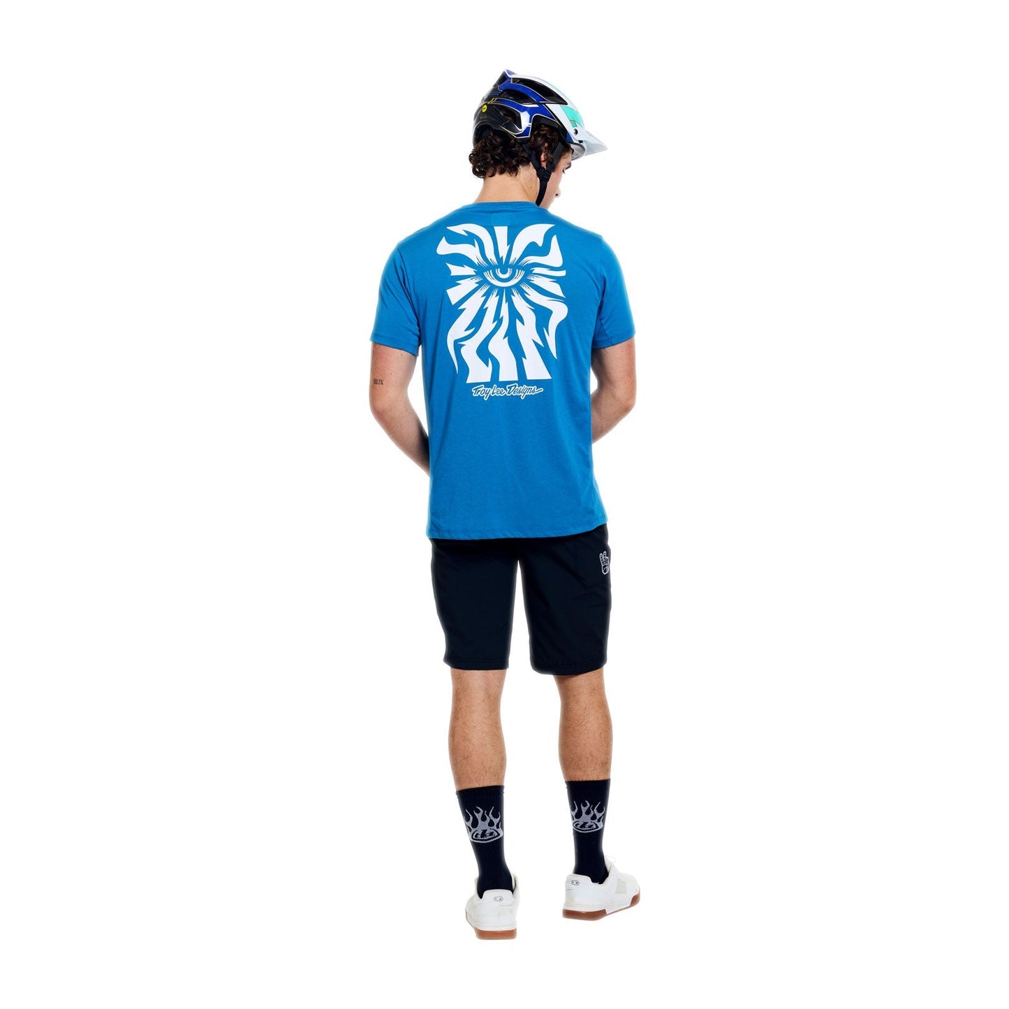 TROY LEE DESIGNS SKYLINE RIDE ONE EYE AERO Dres s krátkým rukávem modrý