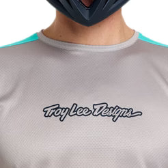 TROY LEE DESIGNS STAGE SIGNATURE Dres s krátkým rukávem světle šedý