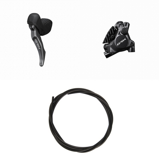 Levá páčka Mono a přední třmen SHIMANO GRX ST-RX820-LA + BR-RX820 Flat Mount