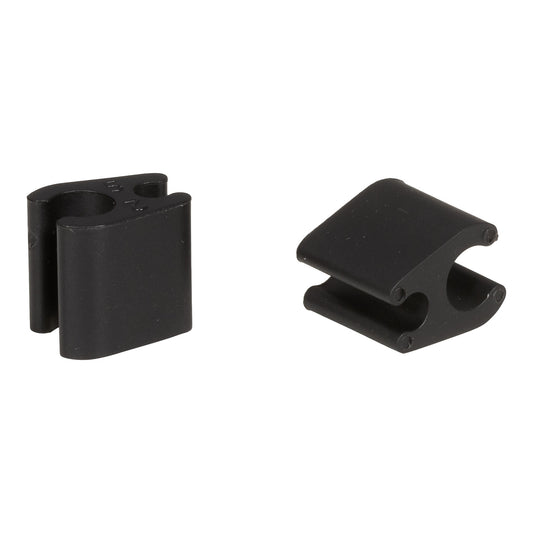 Sada 10 kabelových svorek Duo Black ELVEDES 4,1 mm/4,1 mm plastové