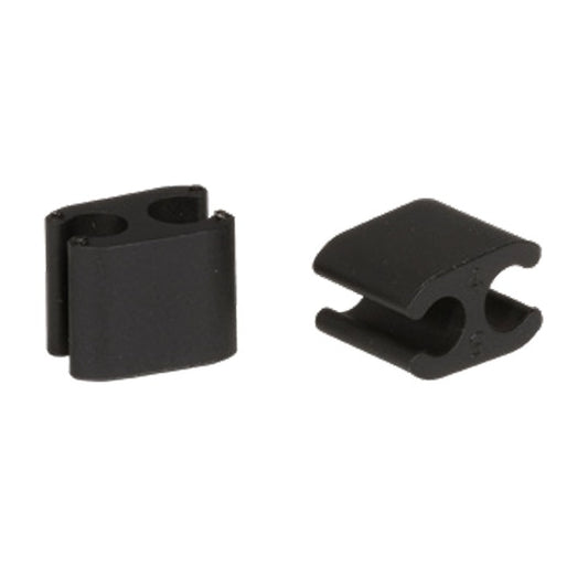 Sada 10 kabelových svorek ELVEDES Duo Black 4,1 mm/5 mm z plastu