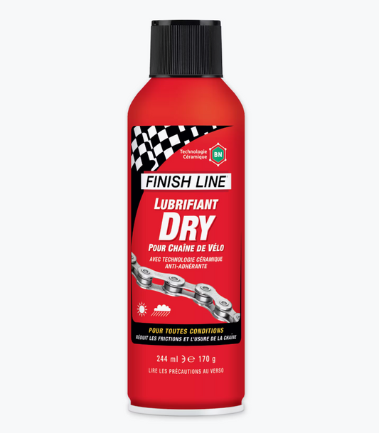 Mazivo na řetěz FINISH LINE DRY LUBE Teflon – Všechny podmínky – Sprej (244 ml)