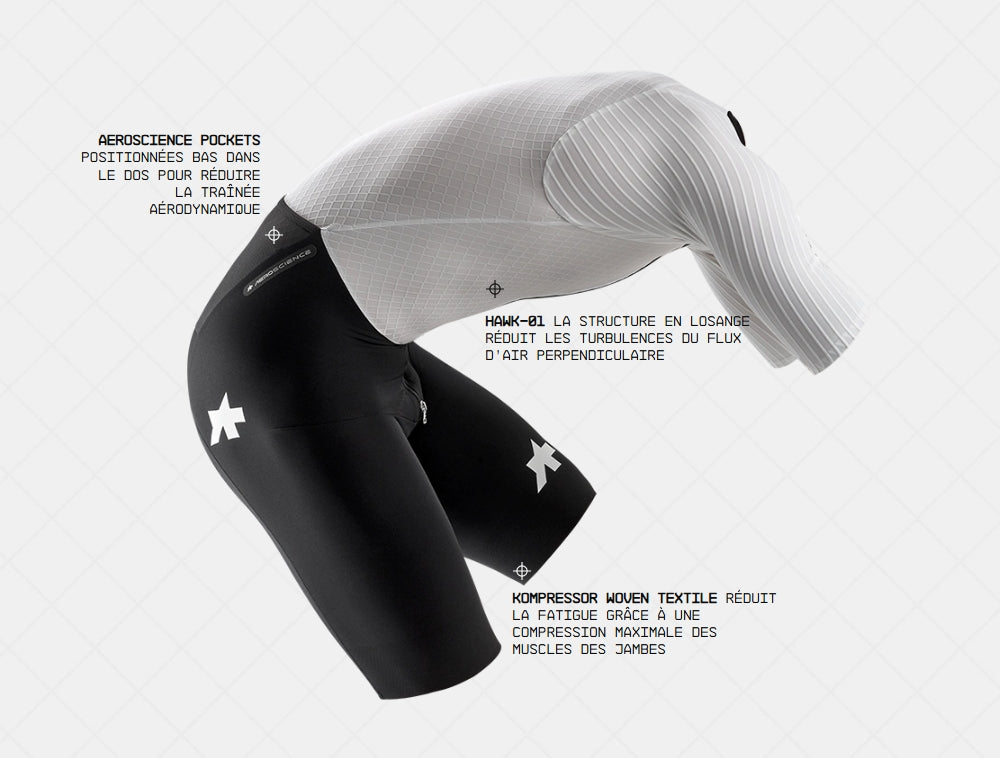 Oblek ASSOS EQUIPE RSR BOLIDE S11 White/Black