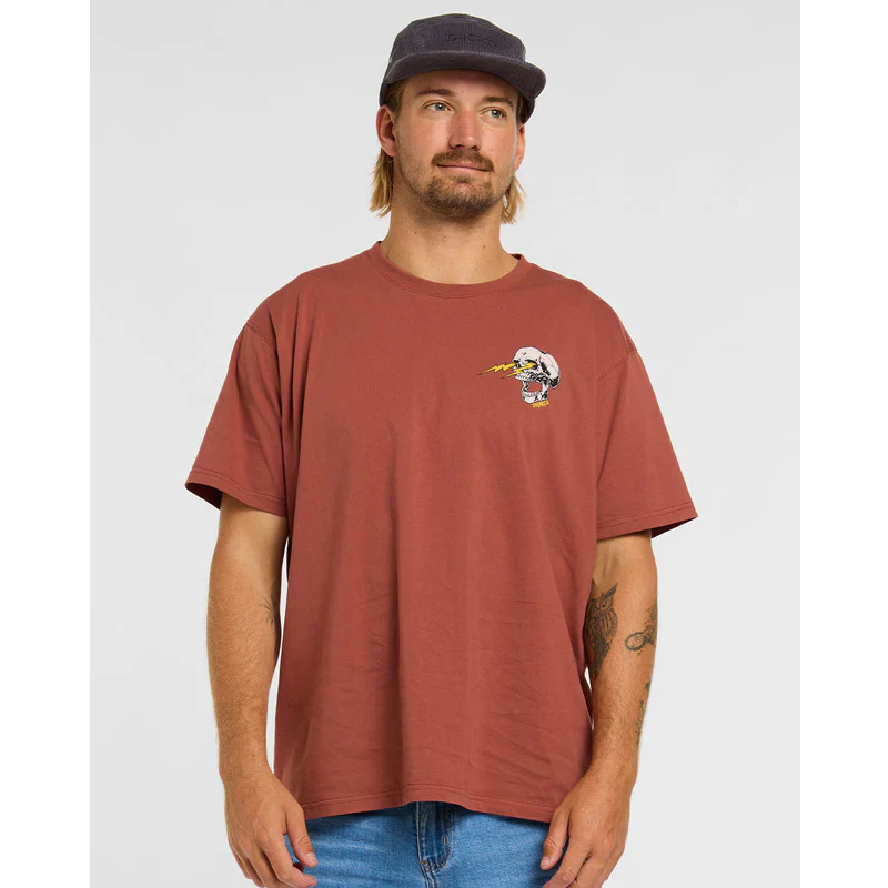 T-Shirt DHARCO COTTON RUST Short Sleeve Brown