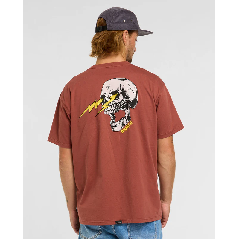 T-Shirt DHARCO COTTON RUST Short Sleeve Brown