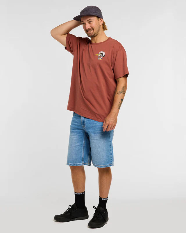 T-Shirt DHARCO COTTON RUST Short Sleeve Brown