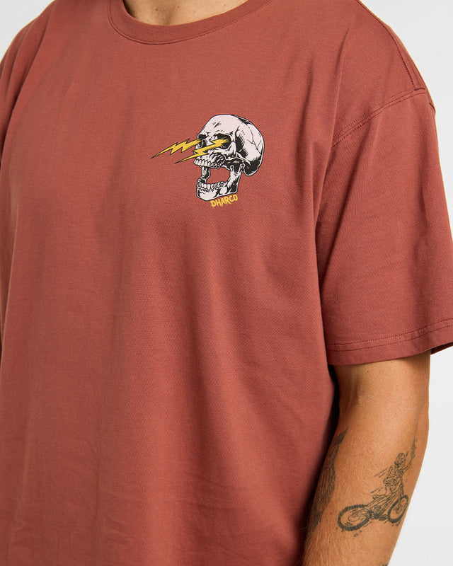 T-Shirt DHARCO COTTON RUST Short Sleeve Brown