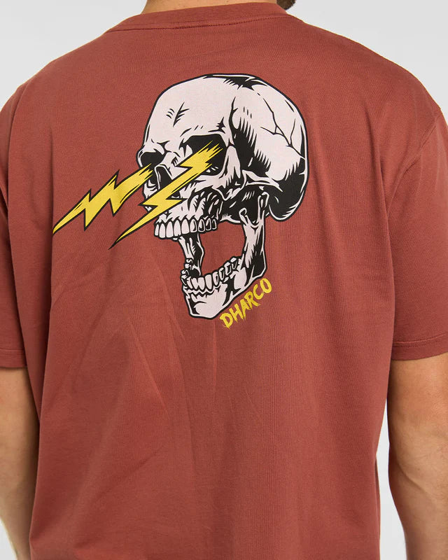 T-Shirt DHARCO COTTON RUST Short Sleeve Brown