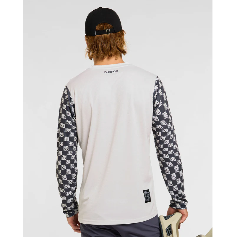 DHARCO GRAVITY OFFSET Long Sleeve Jersey White/Black