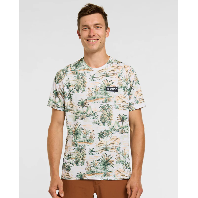 DHARCO LOST Dres s krátkým rukávem Beige/Green