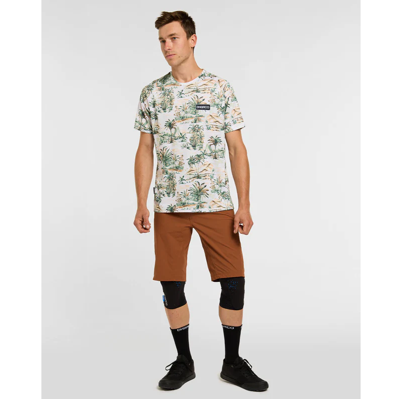 DHARCO LOST Dres s krátkým rukávem Beige/Green