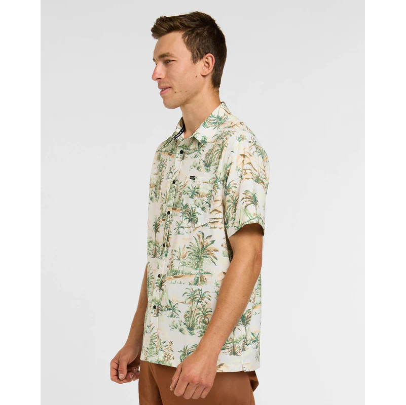 DHARCO TECH LOST Short Sleeve Shirt Beige/Khaki