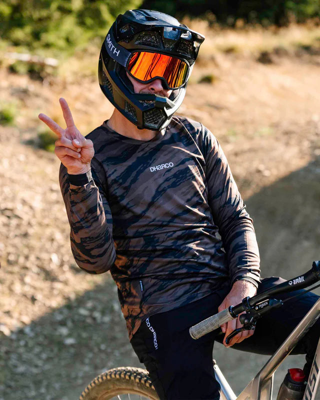 DHARCO GRAVITY RECON Long Sleeve Jersey Black/Brown