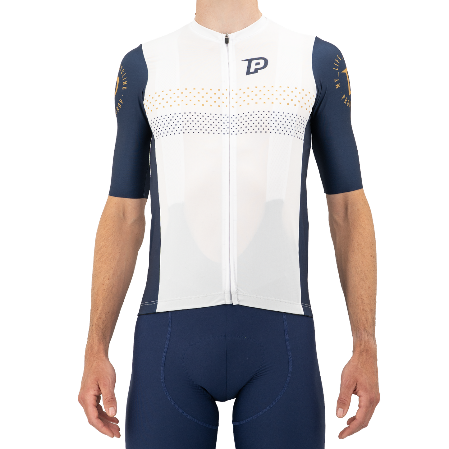 PROBIKESHOP Dres s krátkým rukávem Navy/White