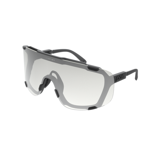 POC DEVOUR PHOTOCHROMIC Glasses Translucent Black Clarity Photochromic/Changeable Grey Lens
