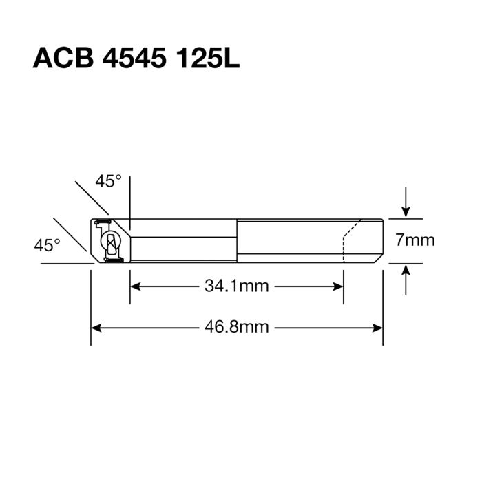 Steering Bearing ENDURO BEARINGS 125L SS - 440c Stainless - 34,1x46,8x7 (45x45°) ACB