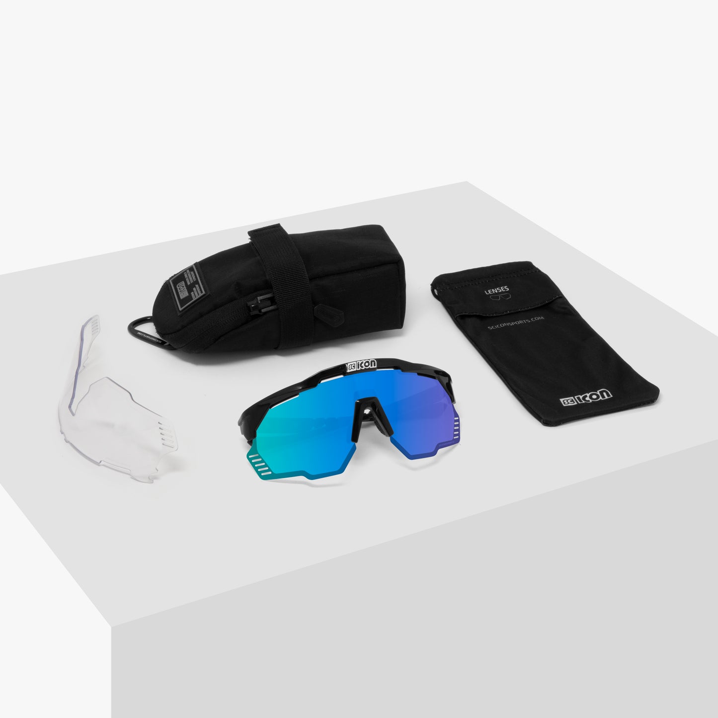 Sluneční brýle SCICON AEROSHADE KUNKEN Black Multimirror Blue