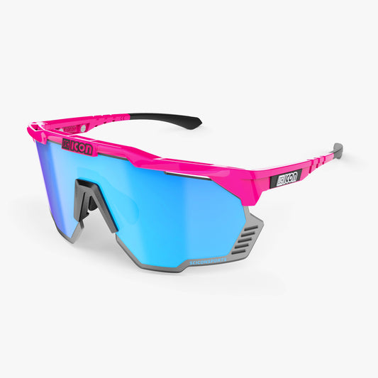 Sluneční brýle SCICON AEROSHADE KUNKEN Fluo Pink Multimirror Blue