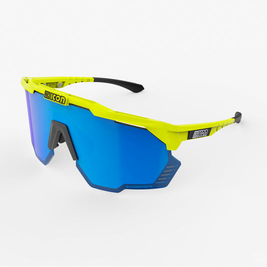 Goggles SCICON AEROSHADE KUNKEN Fluo Yellow Multimirror Blue