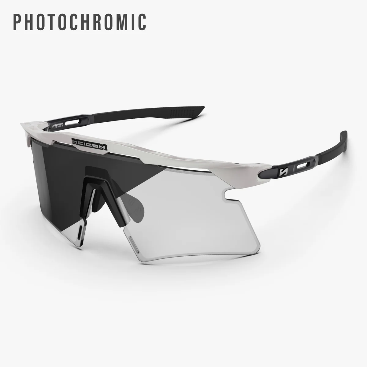 SCICON AEROSHADE 2.0 TITANIUM White Metal Brýle Grey Photochromic Lens