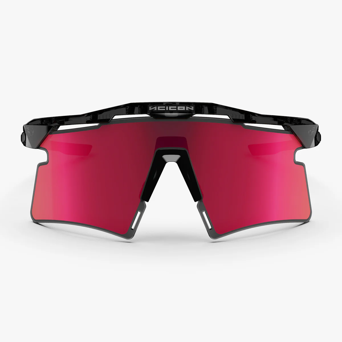 Sluneční brýle SCICON AEROSHADE 2.0 TITANIUM Black Crystal Gloss Multimirror Sunburts + Pink Lens