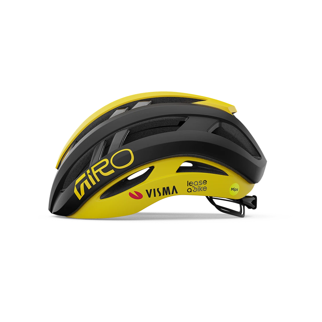 GIRO ARIES MIPS SPHERICAL VISMA LEASE A BIKE Silniční přilba černá/žlutá