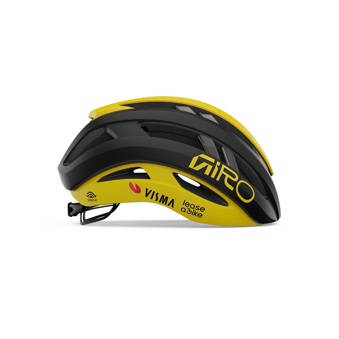 GIRO ARIES MIPS SPHERICAL VISMA LEASE A BIKE Silniční přilba černá/žlutá