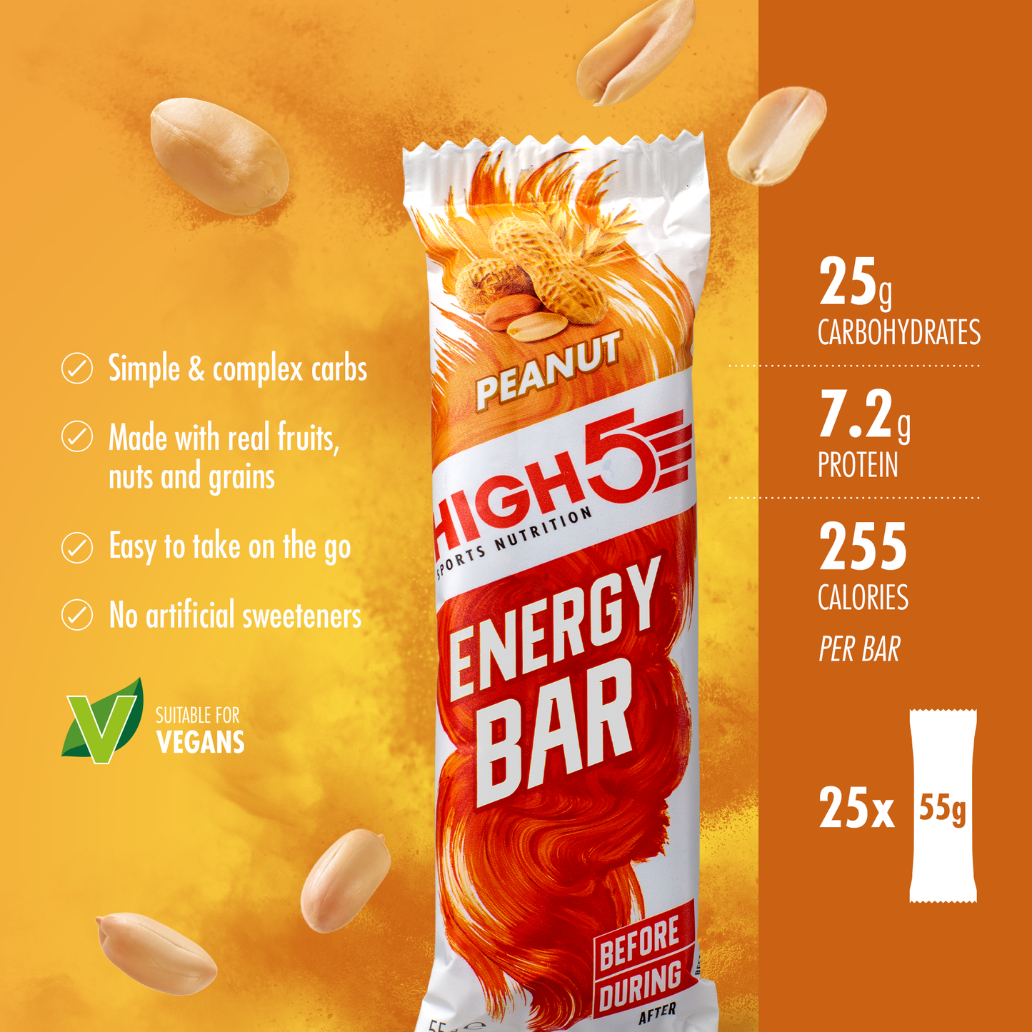 High5 ENERGY BAR (55g) Arašídová tyčinka