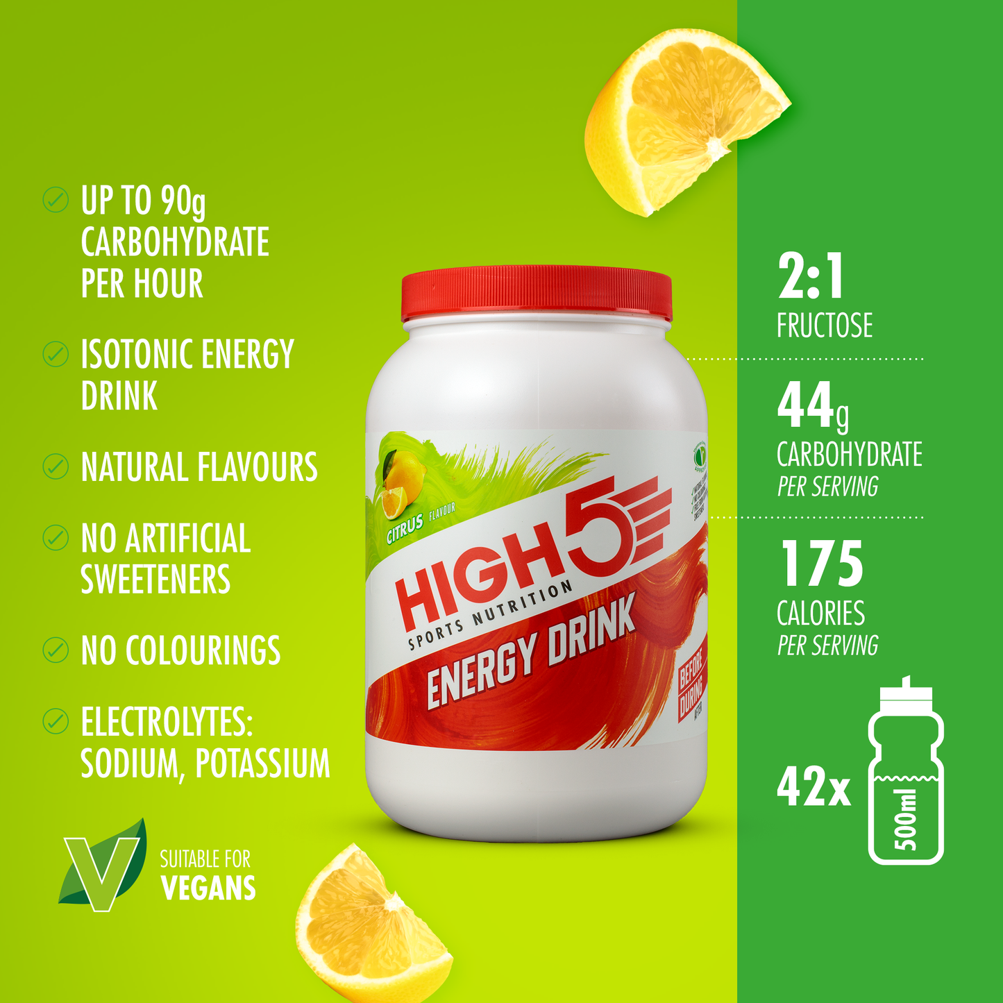 HIGH5 ENERGY DRINK (2,2 kg) Lemon
