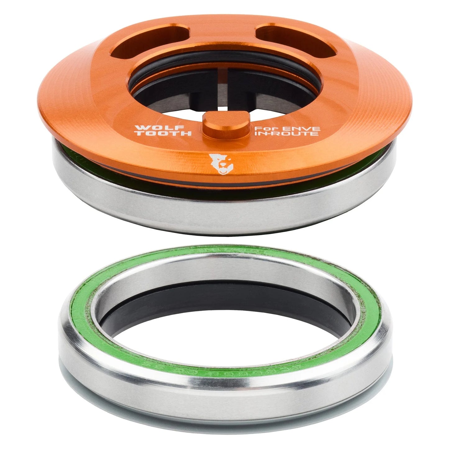 WOLF TOOTH PREMIUM AERO IS52 EN-Route Orange Integrated Headset Set
