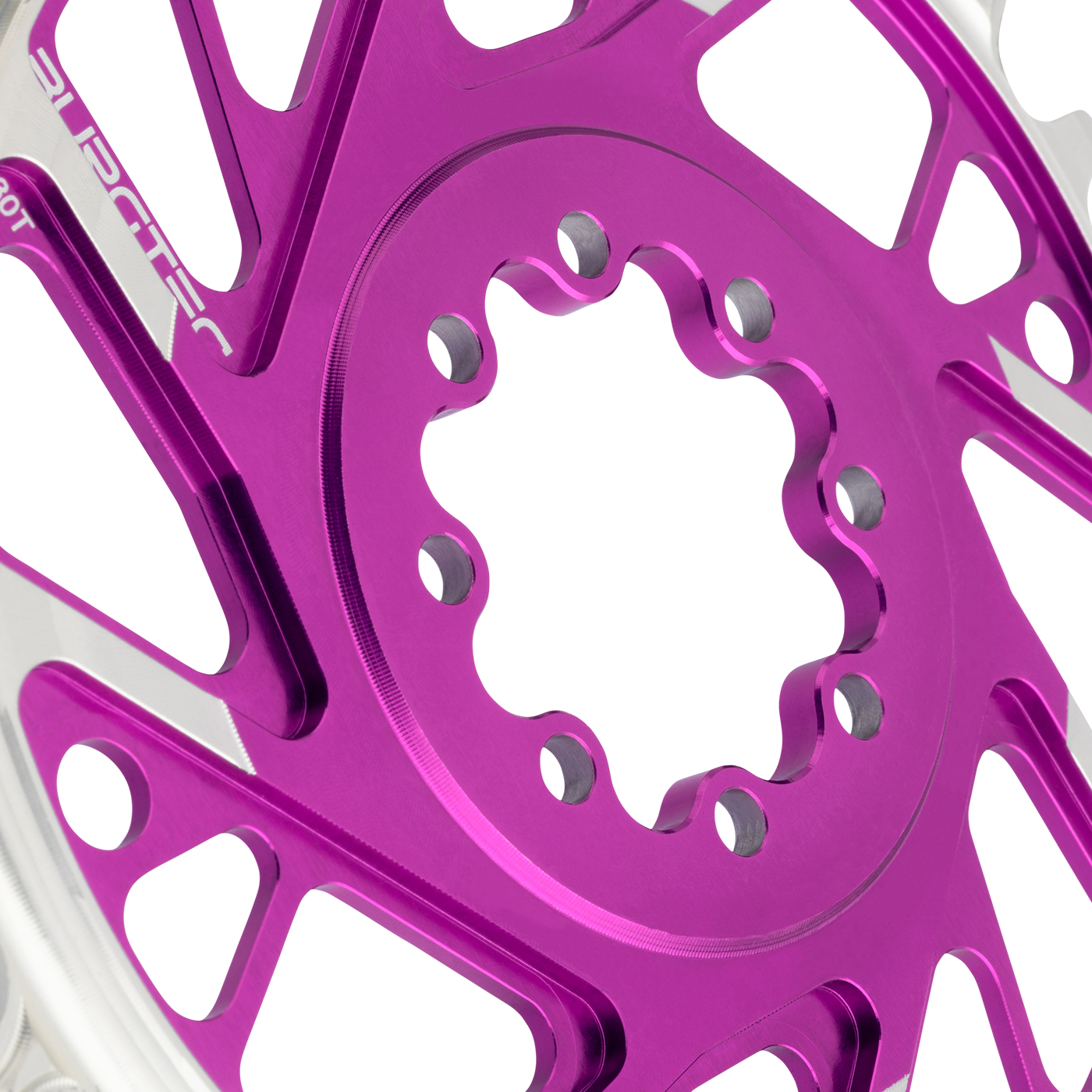 Plateau Mono BURGTEC THICK THIN 12V BOOST Přímá montáž 8 Vis T-Type Narrow Wide Offset 3 mm Violet