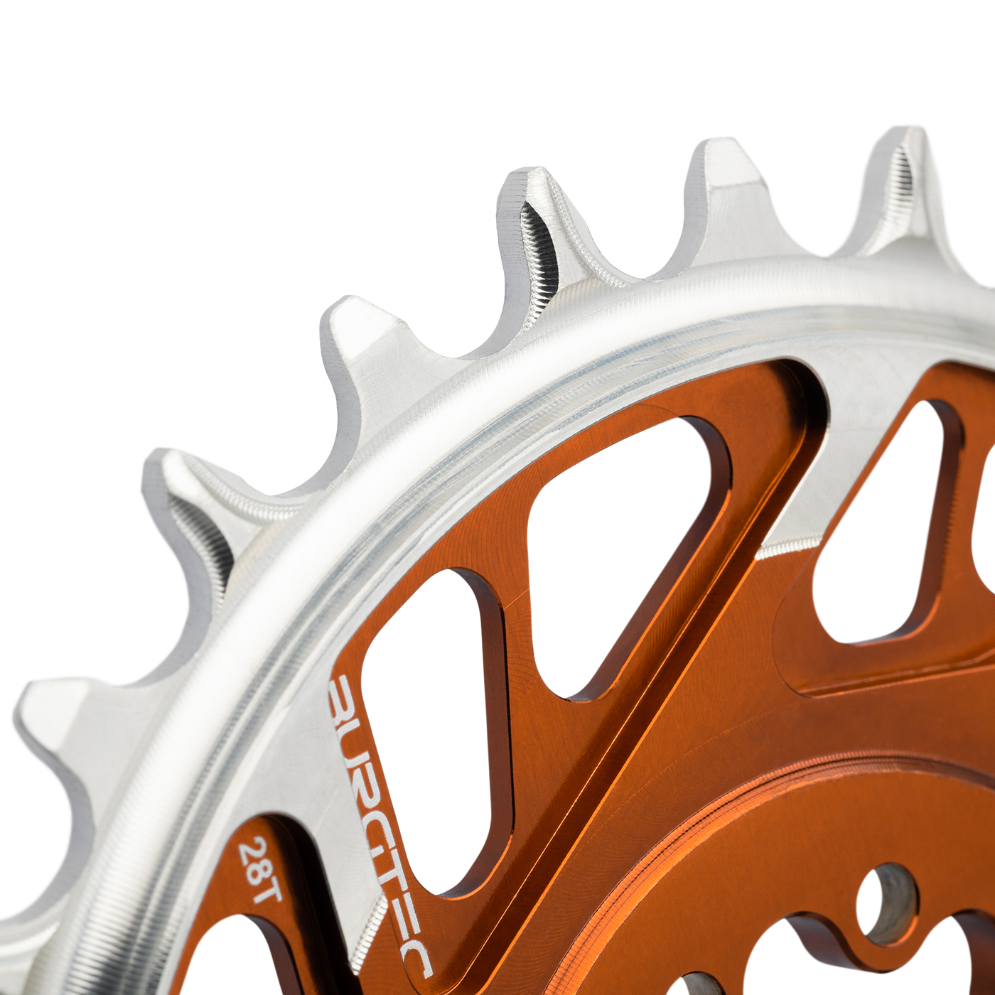 Mono řetězový kroužek BURGTEC THICK THIN 12V BOOST přímá montáž 8 šroubů T-typ úzký široký posun 3mm bronzový