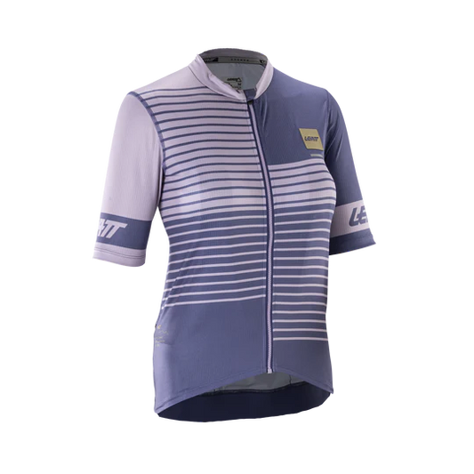 Dámský dres LEATT MTB ENDURANCE 3.0 s krátkým rukávem fialový