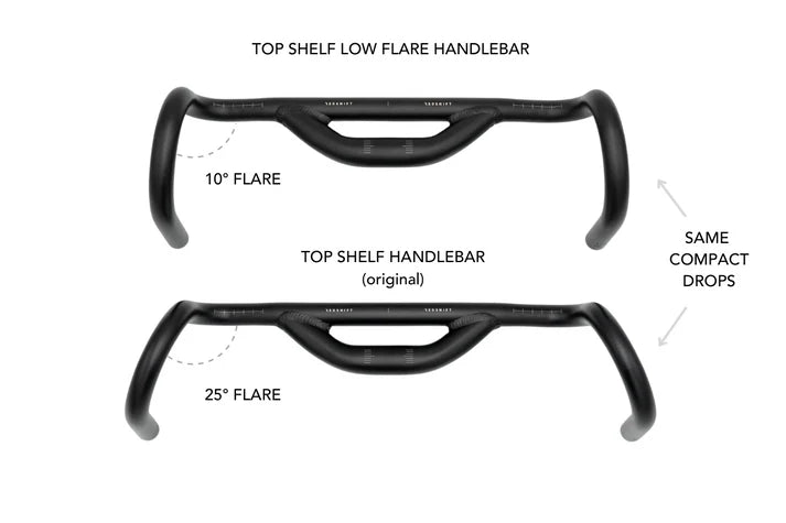 REDSHIFT Gravel Handlebar, Top Shelf 10° Flare Rise 70mm