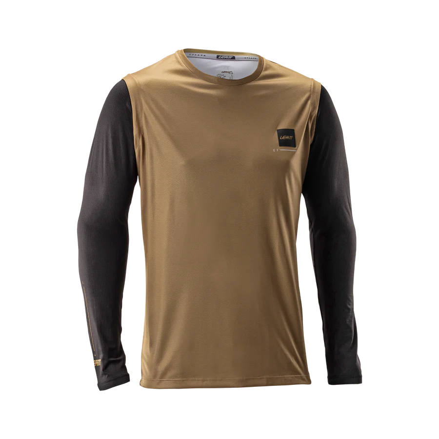LEATT MTB Gravity 2.0 Long Sleeve Brown/Black Jersey