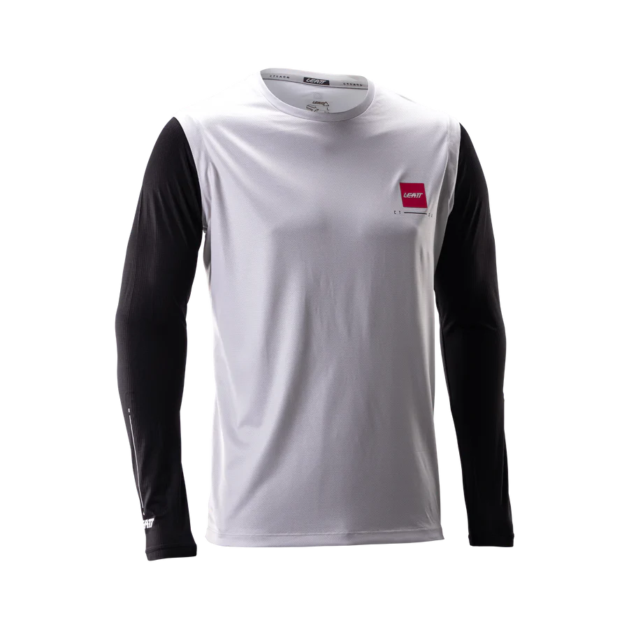 LEATT MTB Gravity 2.0 Long Sleeve Jersey White/Black