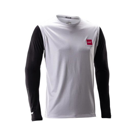 LEATT MTB Gravity 2.0 Long Sleeve Jersey White/Black