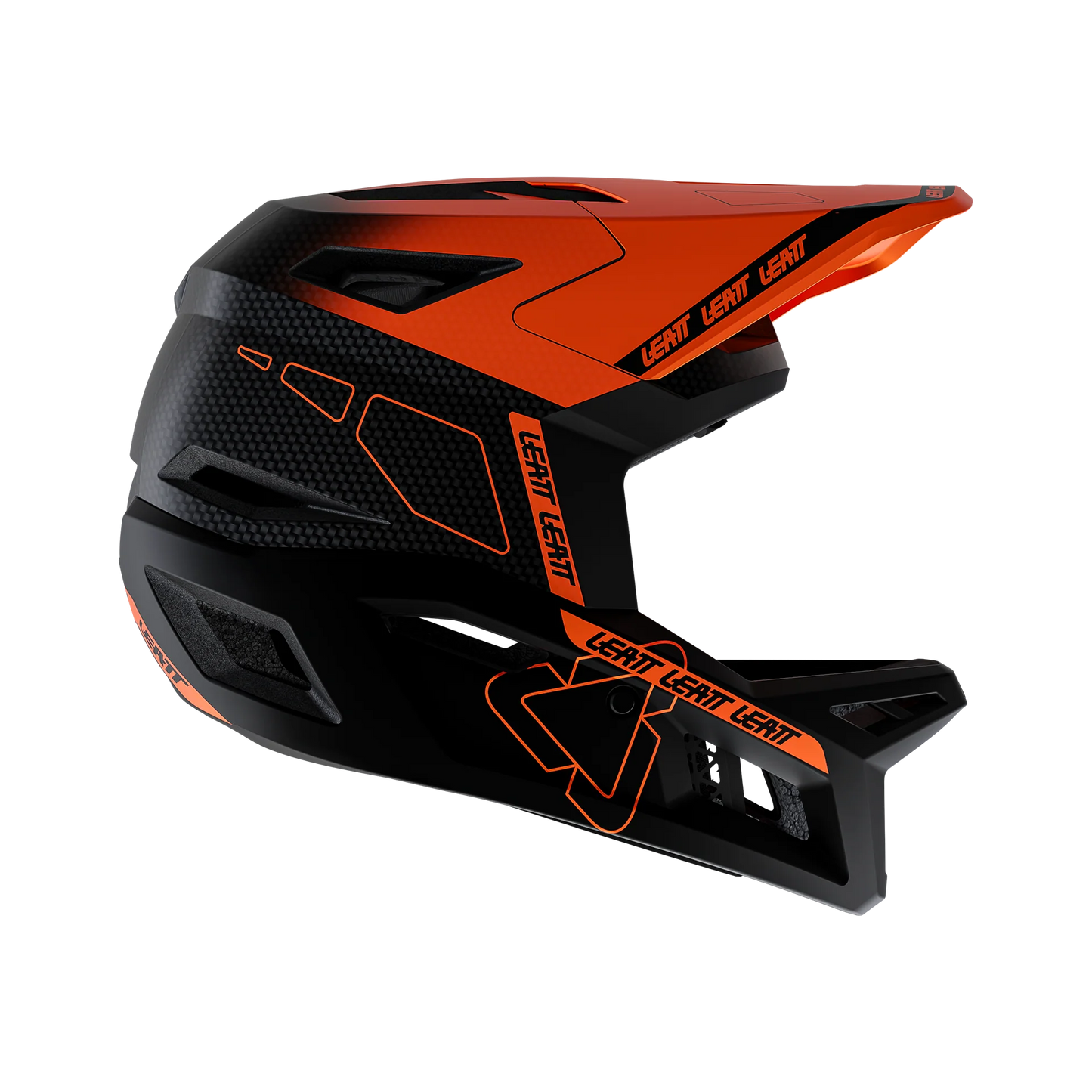 MTB Helmet LEATT GRAVITY 6.0 CARBON GLOW Black/Orange