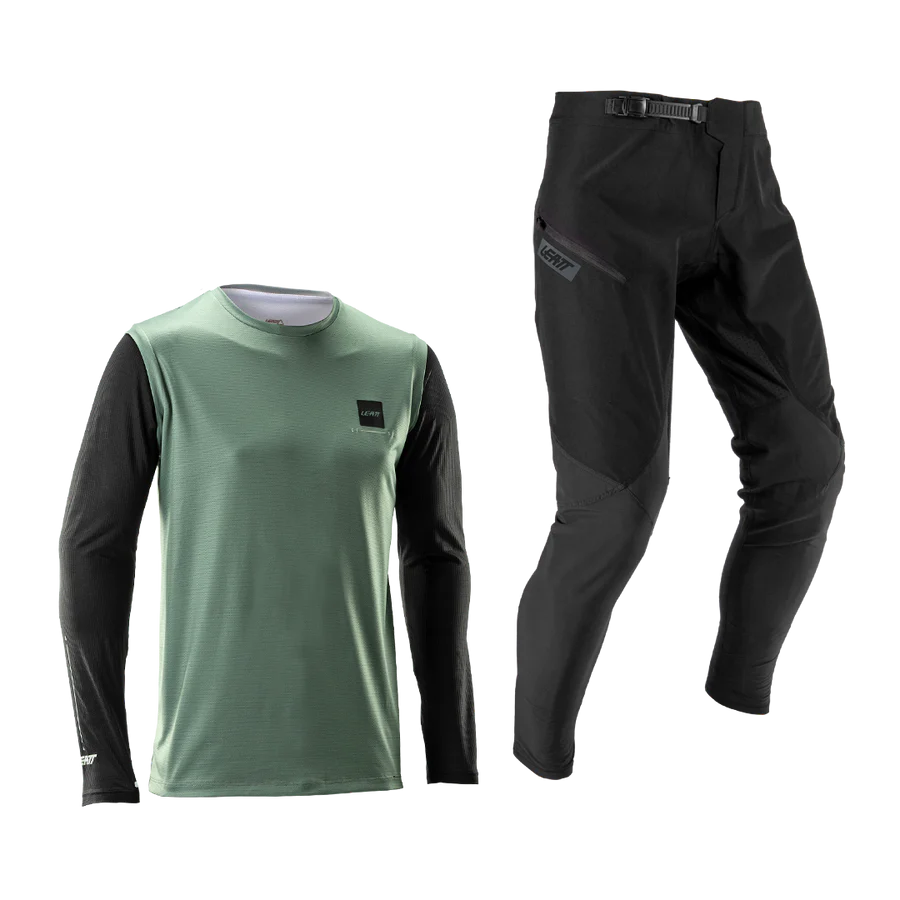 LEATT MTB GRAVITY 1.0 Jersey + Pants Kit Black/Green
