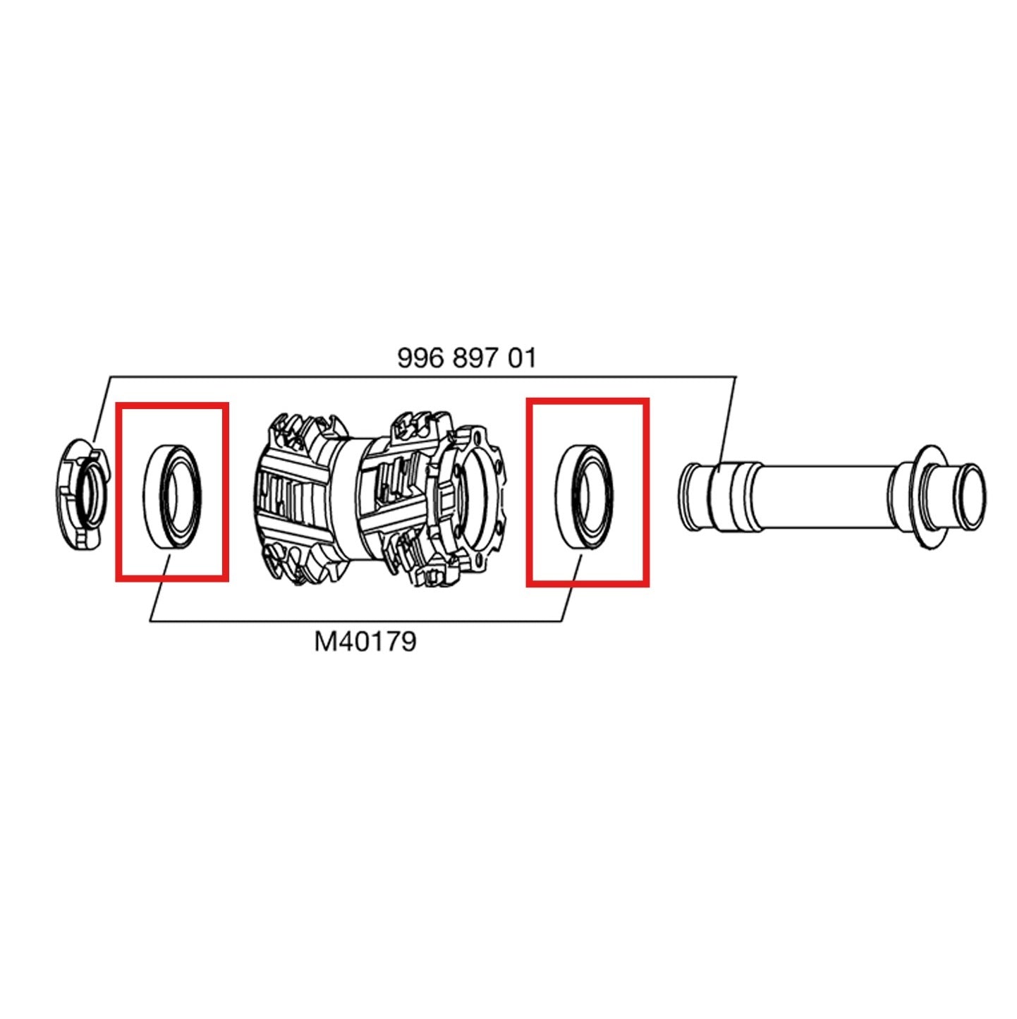 SADA LOŽISEK PŘEDNÍHO NÁBOJE MAVIC AXLE 20MM 25X37X7 6805