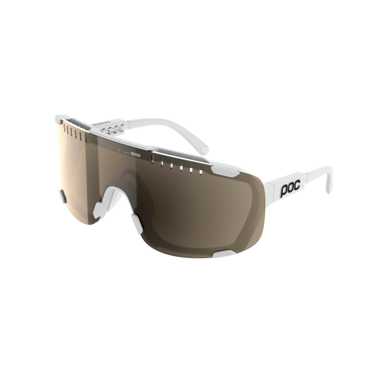 POC DEVOUR MID Glasses White Clarity Trail /Partly Sunny Silver Lens
