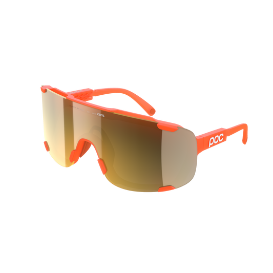POC DEVOUR MID Orange Fluo Translucent Goggles Clarity Road/Partly Sunny Gold Lens