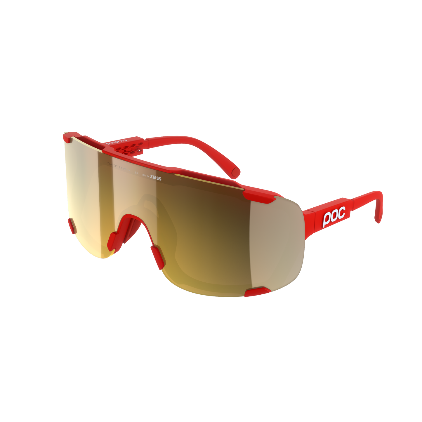 POC DEVOUR MID Goggles Red Clarity Road/Partly Sunny Gold Lens