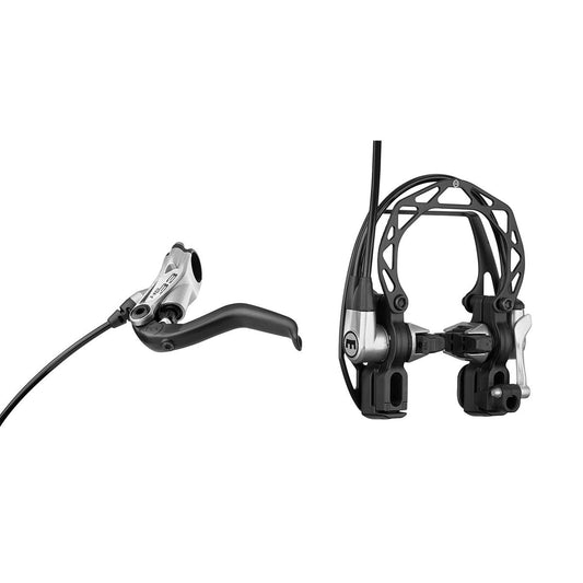 MAGURA HS33 dvouprstá přední nebo zadní brzda stříbrná