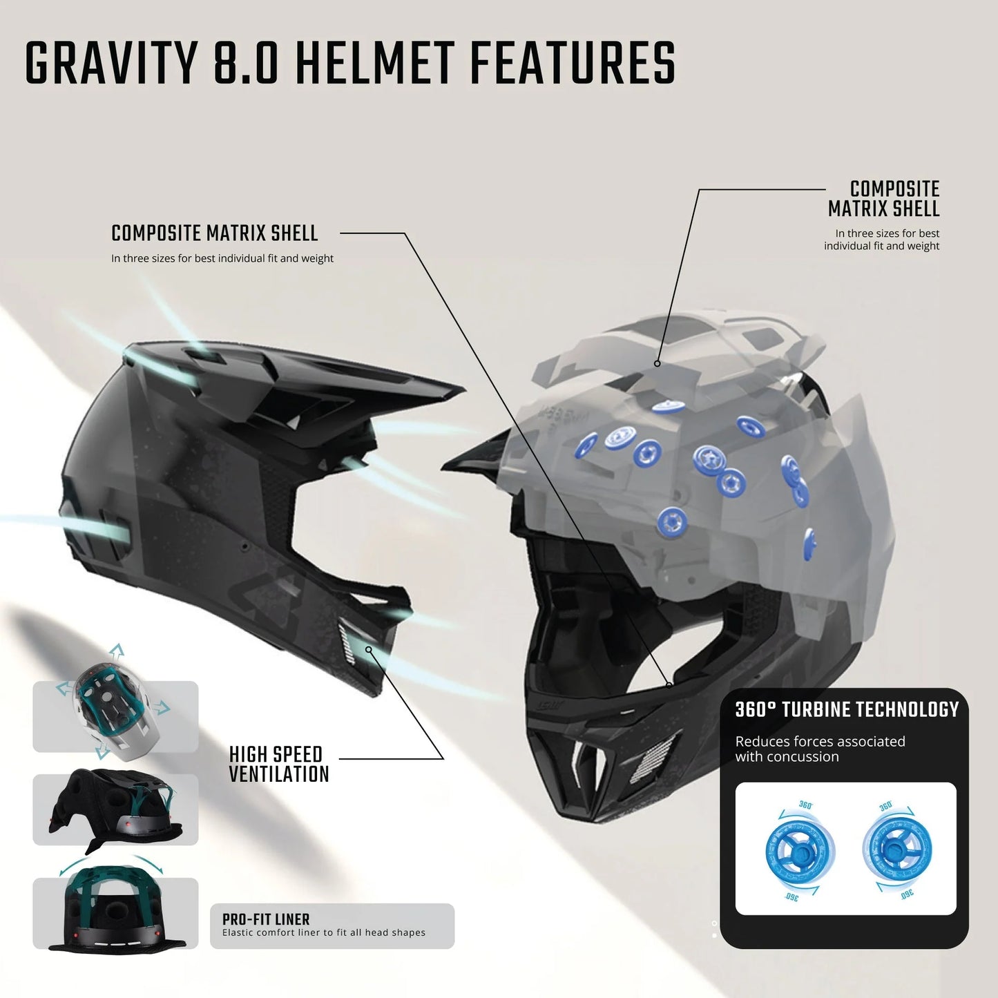 MTB Helmet LEATT Gravity 8.0 Black