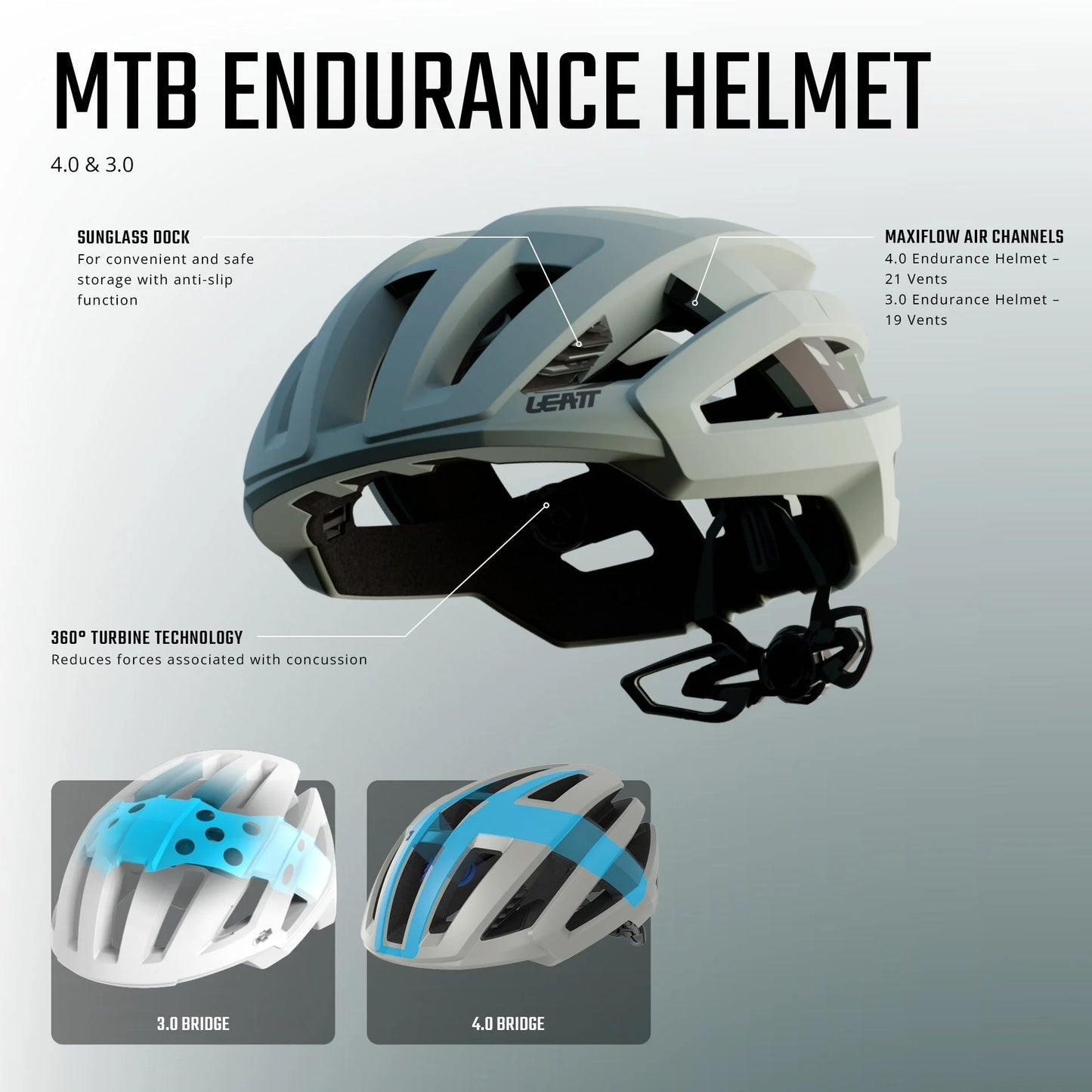 LEATT ENDURANCE 4.0 MTB přilba bílá
