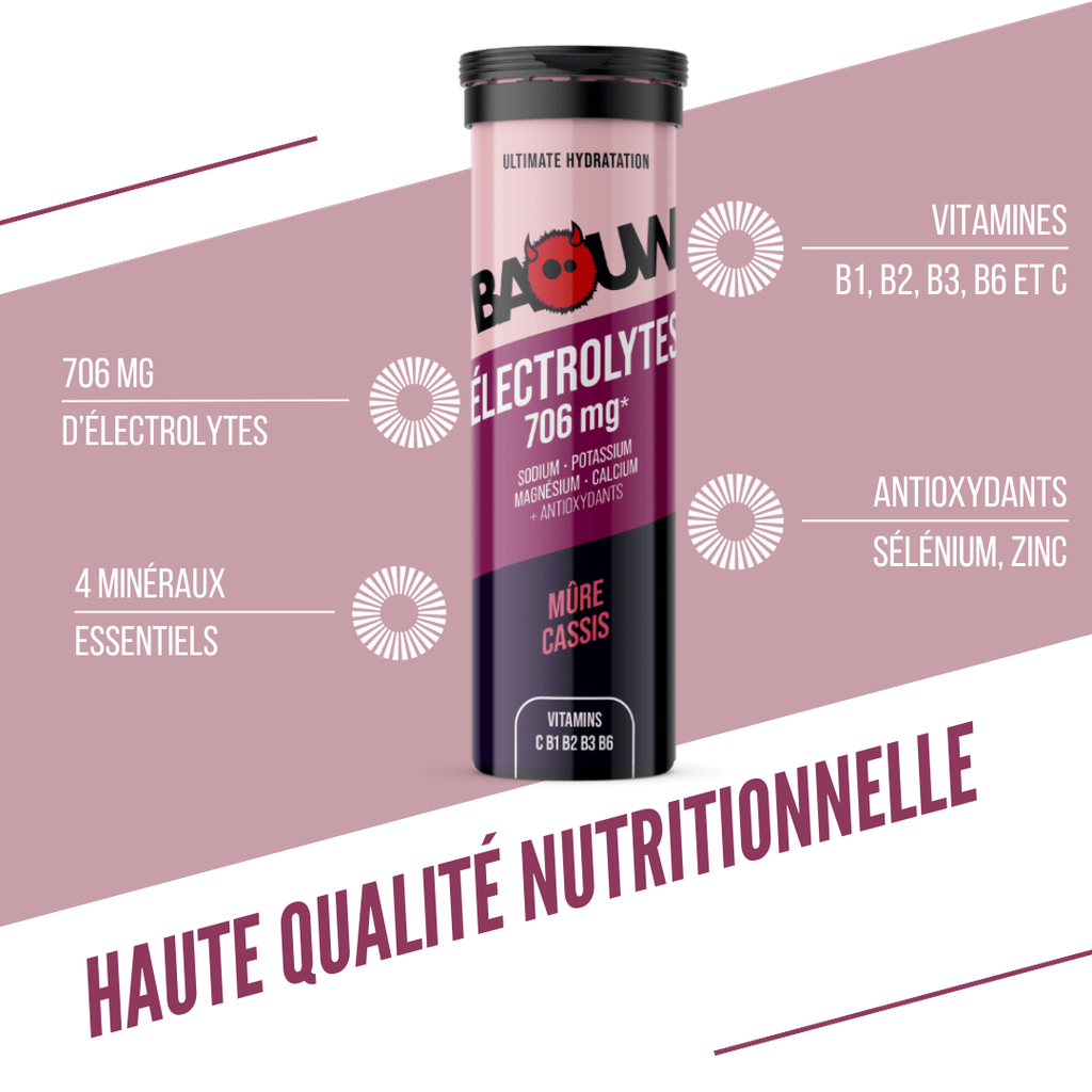 BAOUW Energy Drink (tuba s 10 tabletami) Blackberry/Cassis